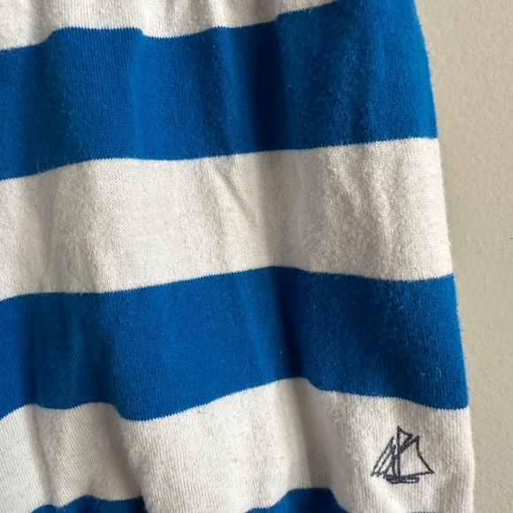 Petit Bandeau Stripe Blue and White Romper Shorts Girl 6 116 - Picture 2 of 5